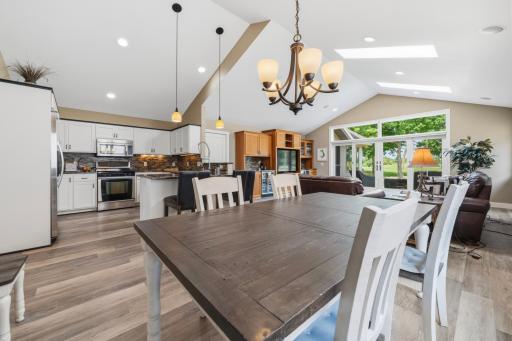The spacious dining area is ideal for everything from casual breakfasts to holiday dinners.