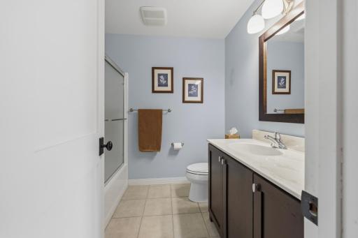 The second full bathroom is thoughtfully designed for comfort and convenience.