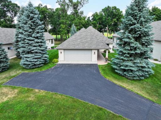 The oversized driveway offers plenty of guest parking.