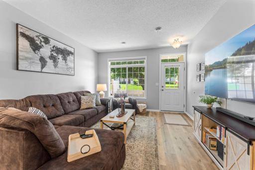 The new flooring creates a sleek look that is easy to care for and flows naturally into the rest of the main level.