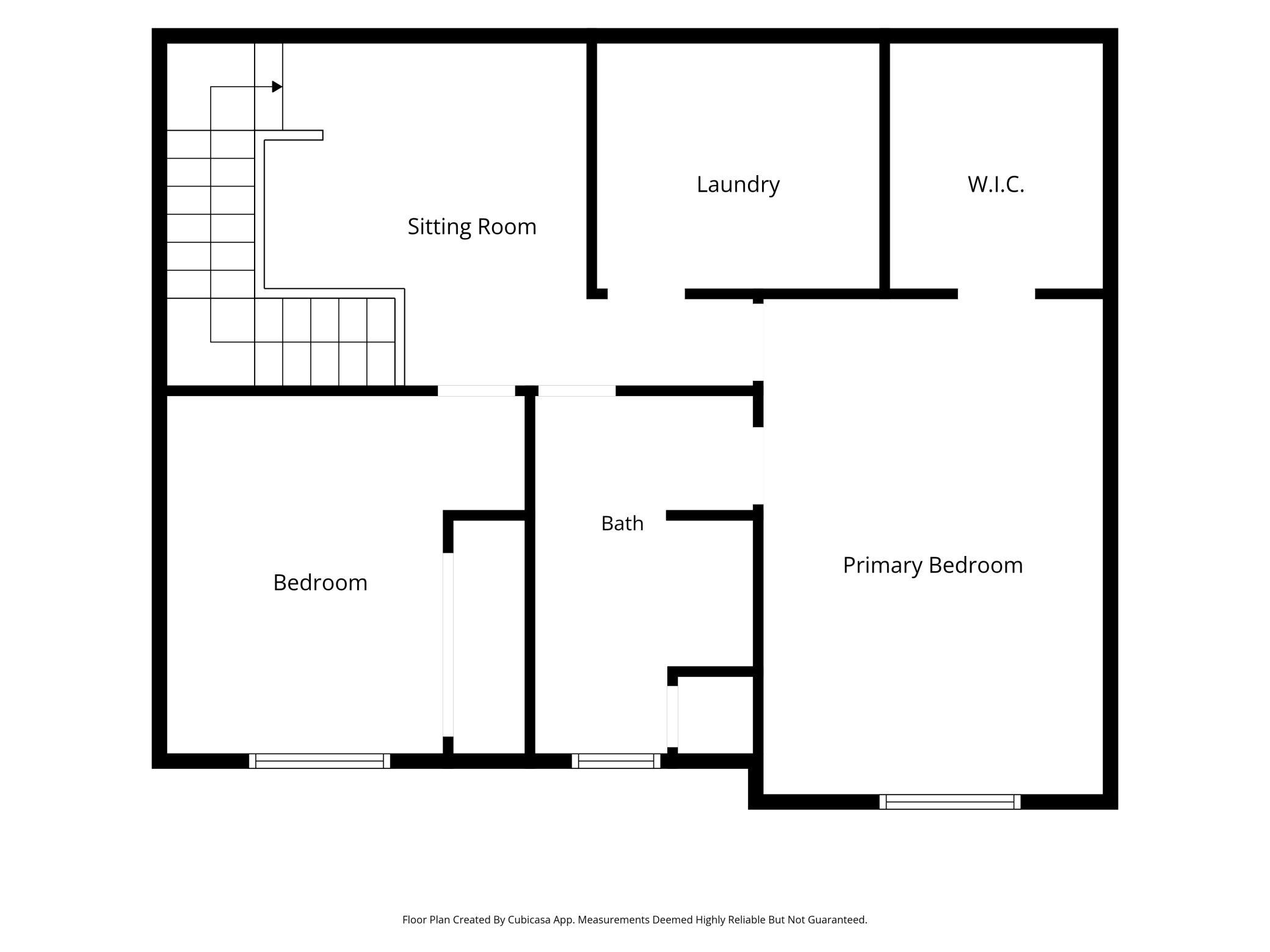 Upper level floorplan.