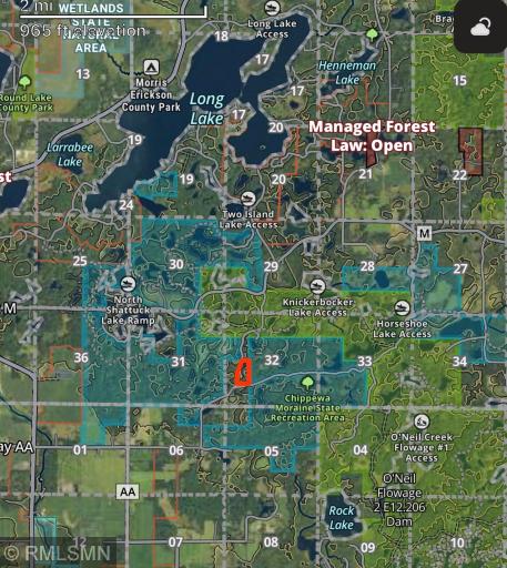 Green Highlighted Ground Public Land