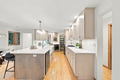 Extensive cabinetry provides exceptional kitchen storage without sacrificing clean design.