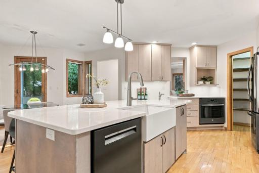 Thoughtful cabinetry and abundant workspace make this kitchen as functional as it is beautiful.