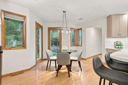 Casual dining connects easily to the kitchen for relaxed everyday meals.