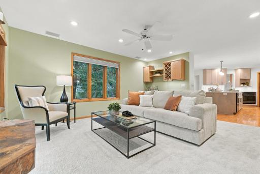 A comfortable gathering space designed around natural light, warmth, and connection.