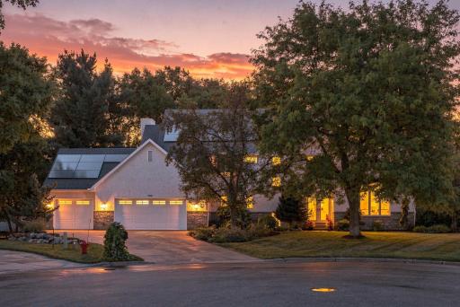 Photo for 1851 South Lane, Mendota Heights, MN 55118 - listing #7118098 Evening light gives the home an especially warm presence from the street.