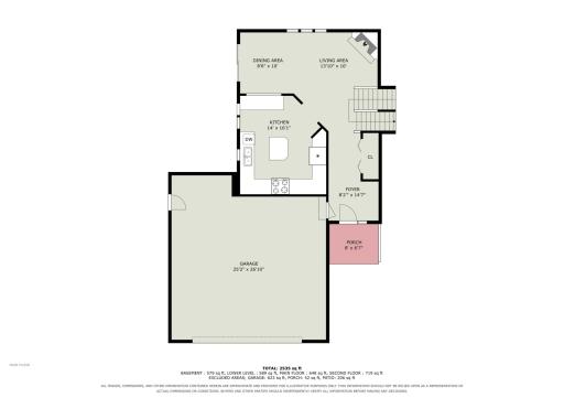 Main-level floor plan for reference. Floor plans are approximate