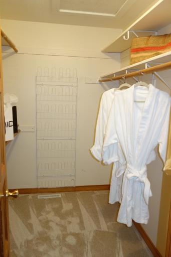 Large walk-in closet to complete the primary suite.