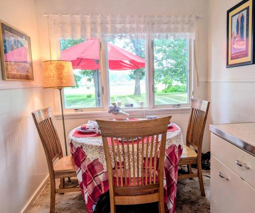 Dining area off the kitchen
