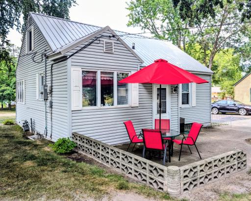 Enjoy the patio at the back of the home