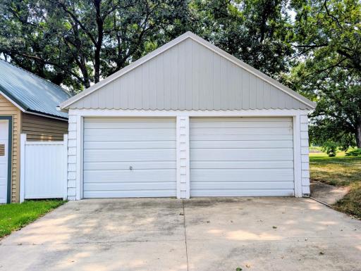 20x30 garage. One side electric opener, one side manual