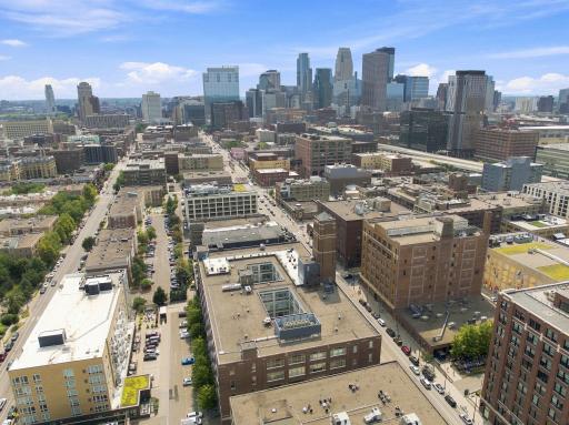 Panoramic views of downtown from your rooftop deck!