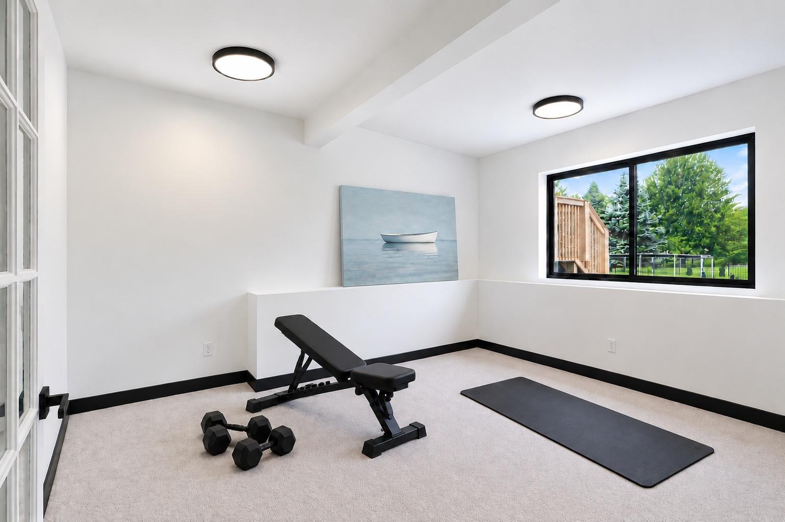 lower lelvel 3rd beedroom / gym / flex room
