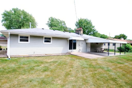 Easterly facing backyard - beautiful patio