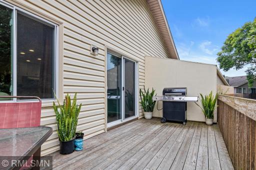 Right off the large deck, you might see the pond gleaming through the leaves