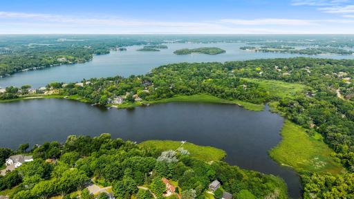 Breathtaking aerial views of Lake Virginia and the surrounding Lake Minnetonka area.