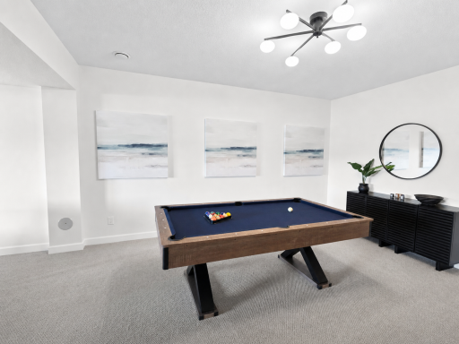 Game room featuring a stunning billiards table, recessed lighting, and a fun, open layout ready for entertaining family and friends.