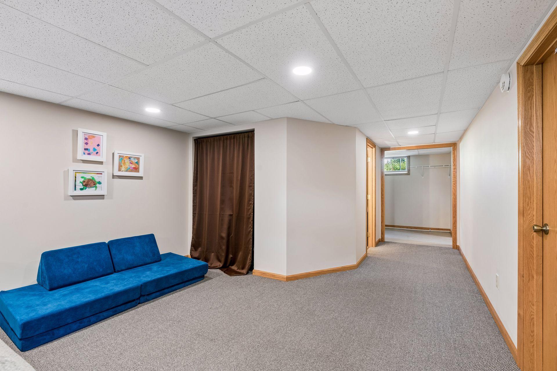 Office space with large closet off the family room