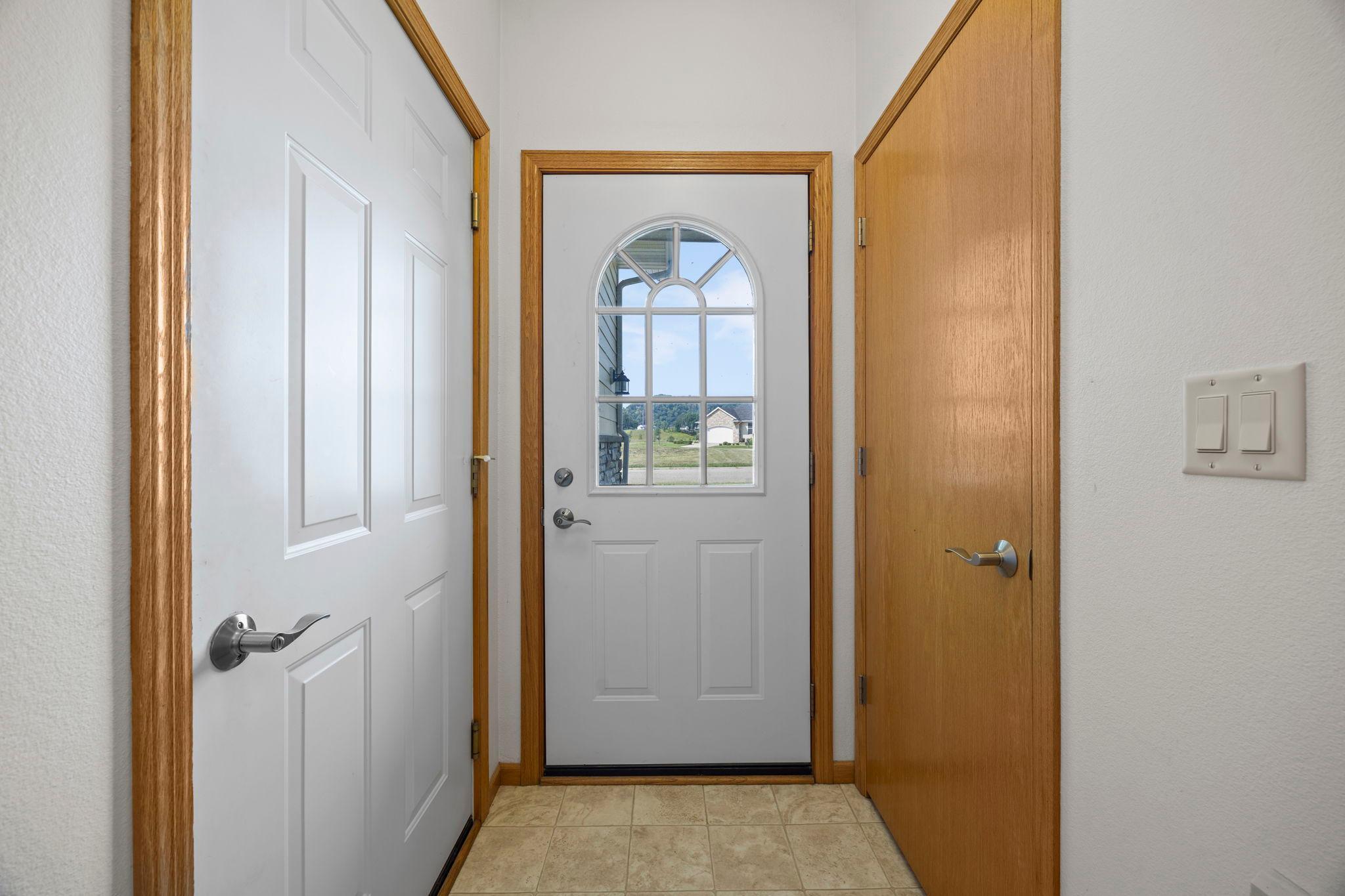 Private entry with direct access to the attached 2-car garage