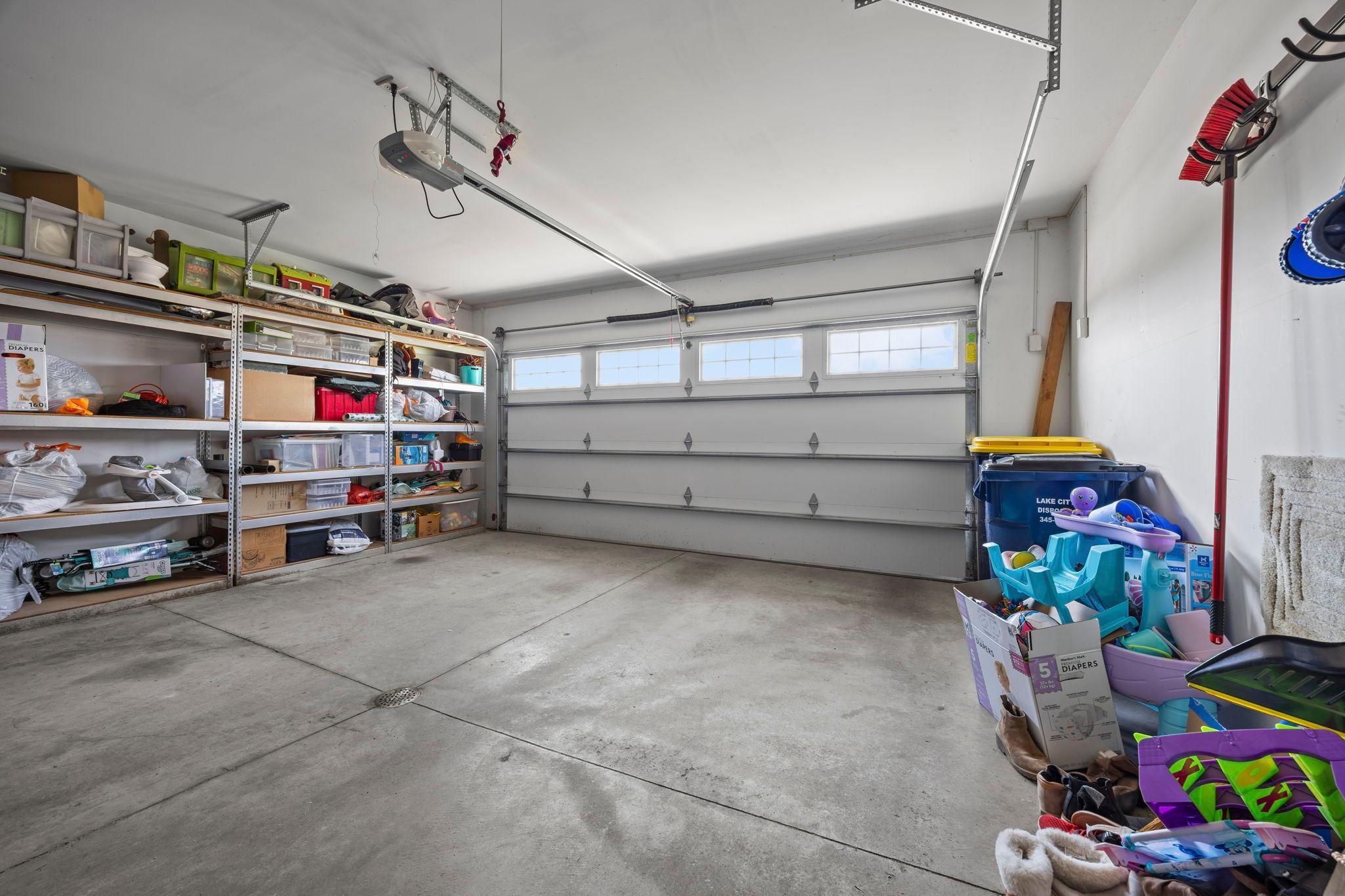Private attached 2-car garage