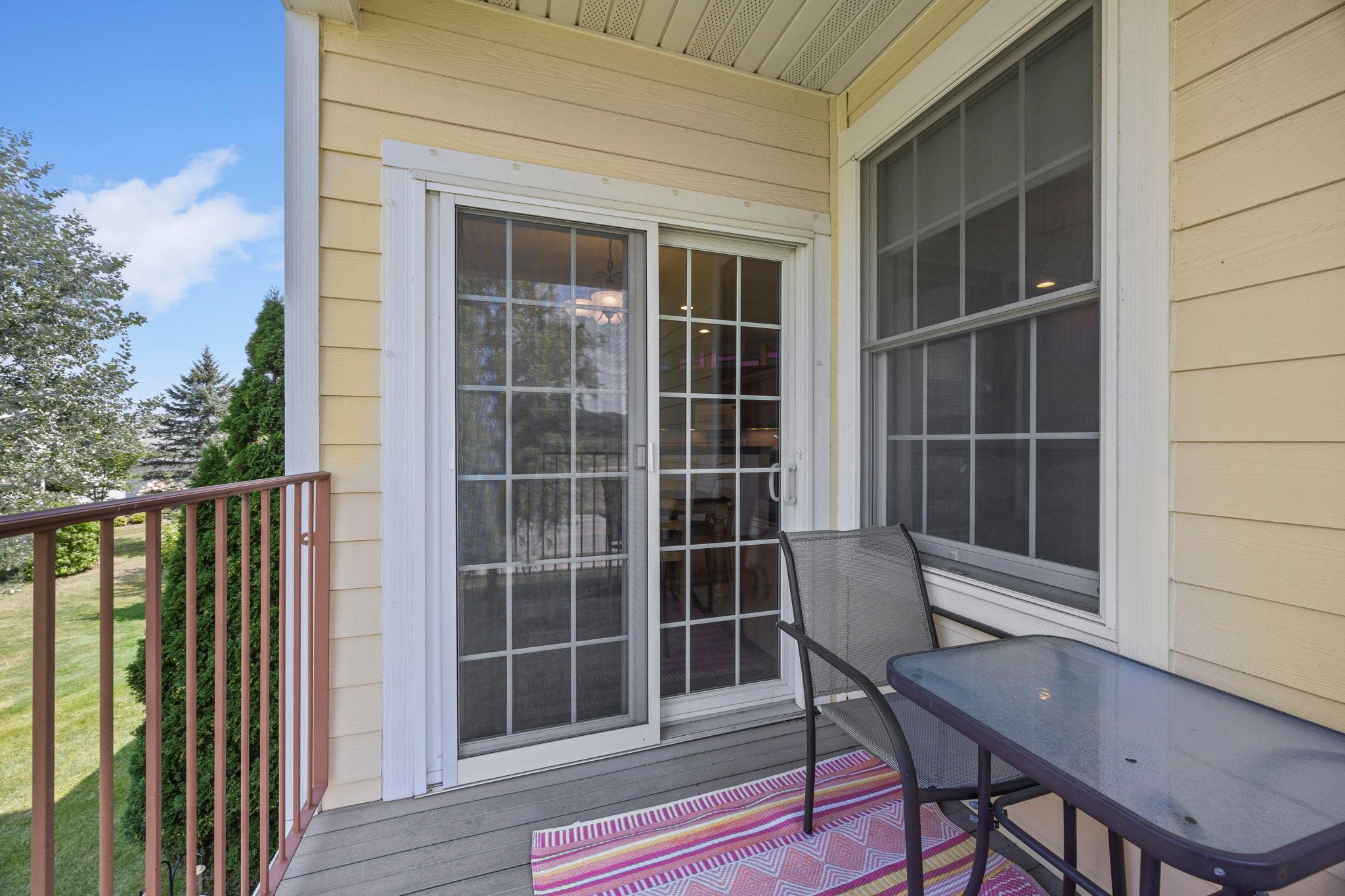 One of two private balconies