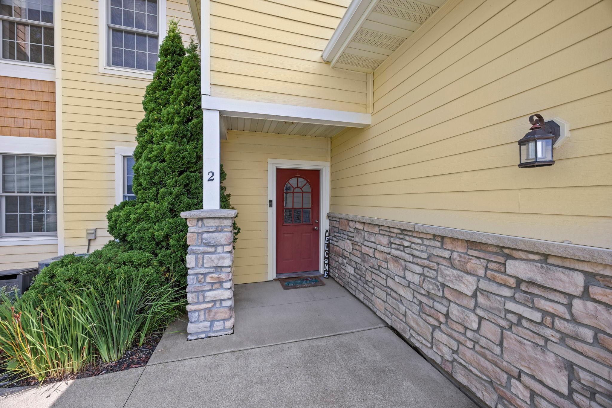 Private entrance with no shared interior entry or hallways