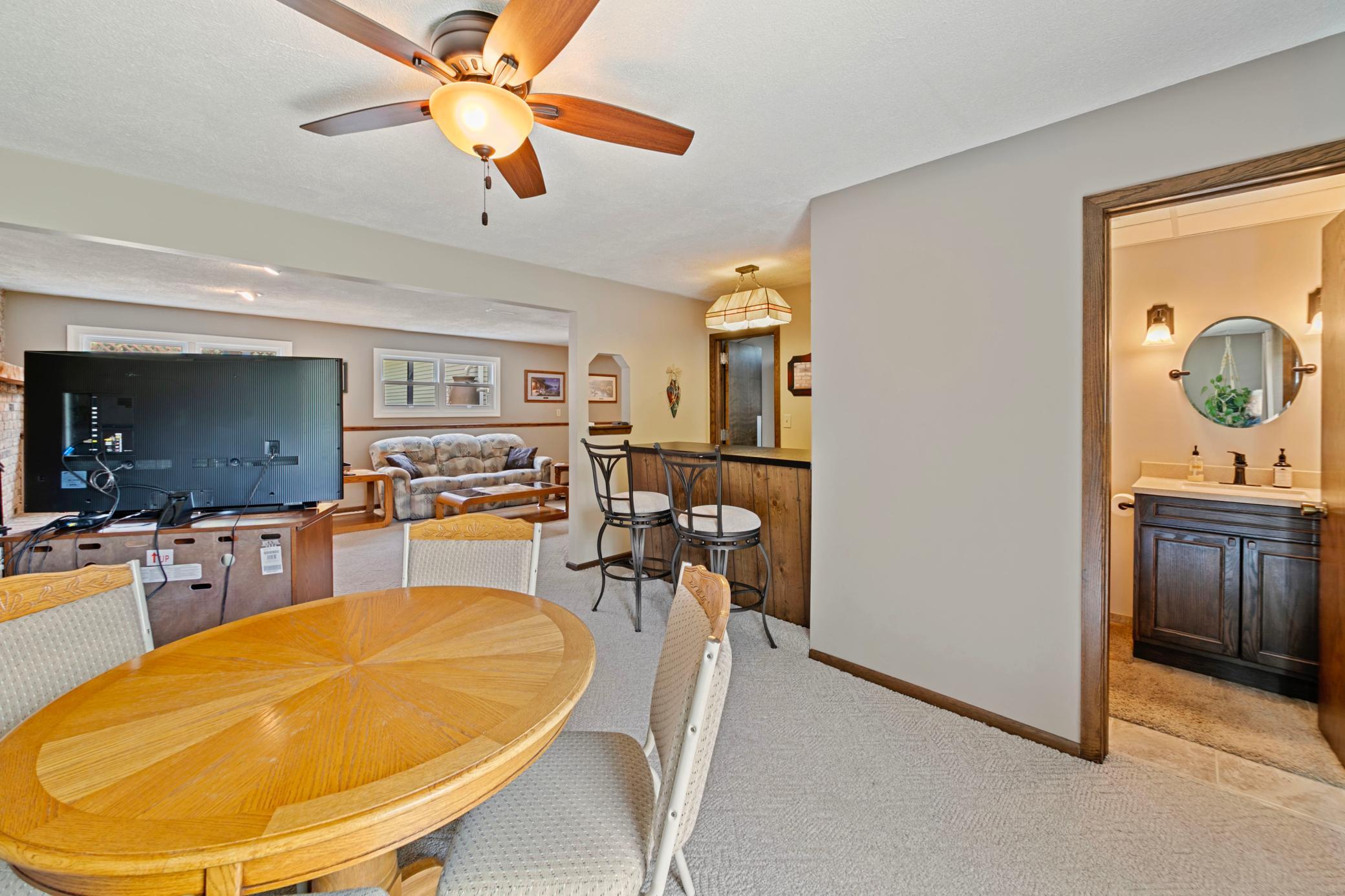 View of the wet bar