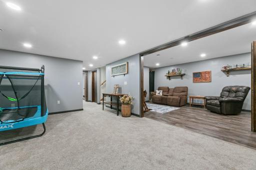 Spaious Family Room opens to Den