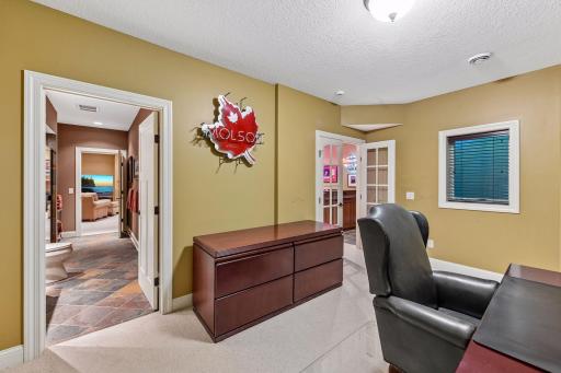 Flexible lower-level room easily accommodates guests, hobbies or a home office.
