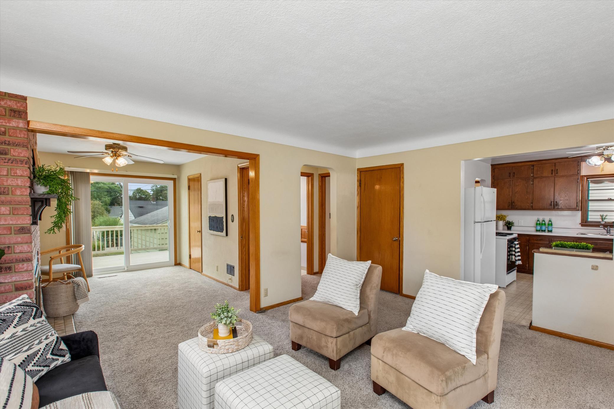 Open floor plan for this mid-century built home!