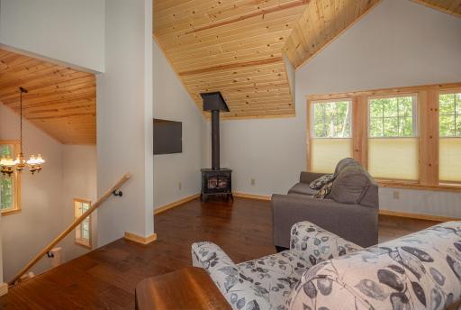 Stay warm with the free standing gas fireplace