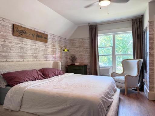 Views of the first bedroom upstairs.