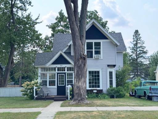 A head-on shot of the home from the street.