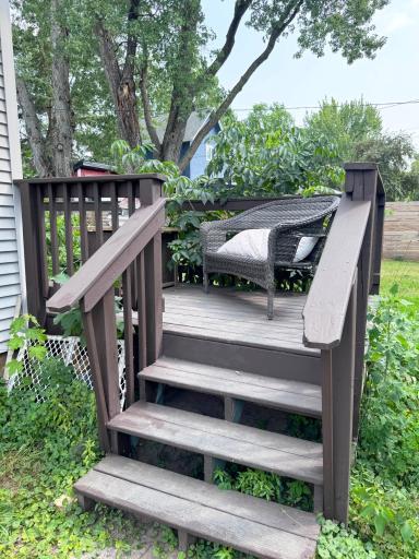 A look at the backyard deck.