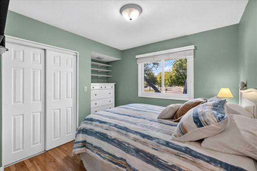Comfortably sized main floor second bedroom.