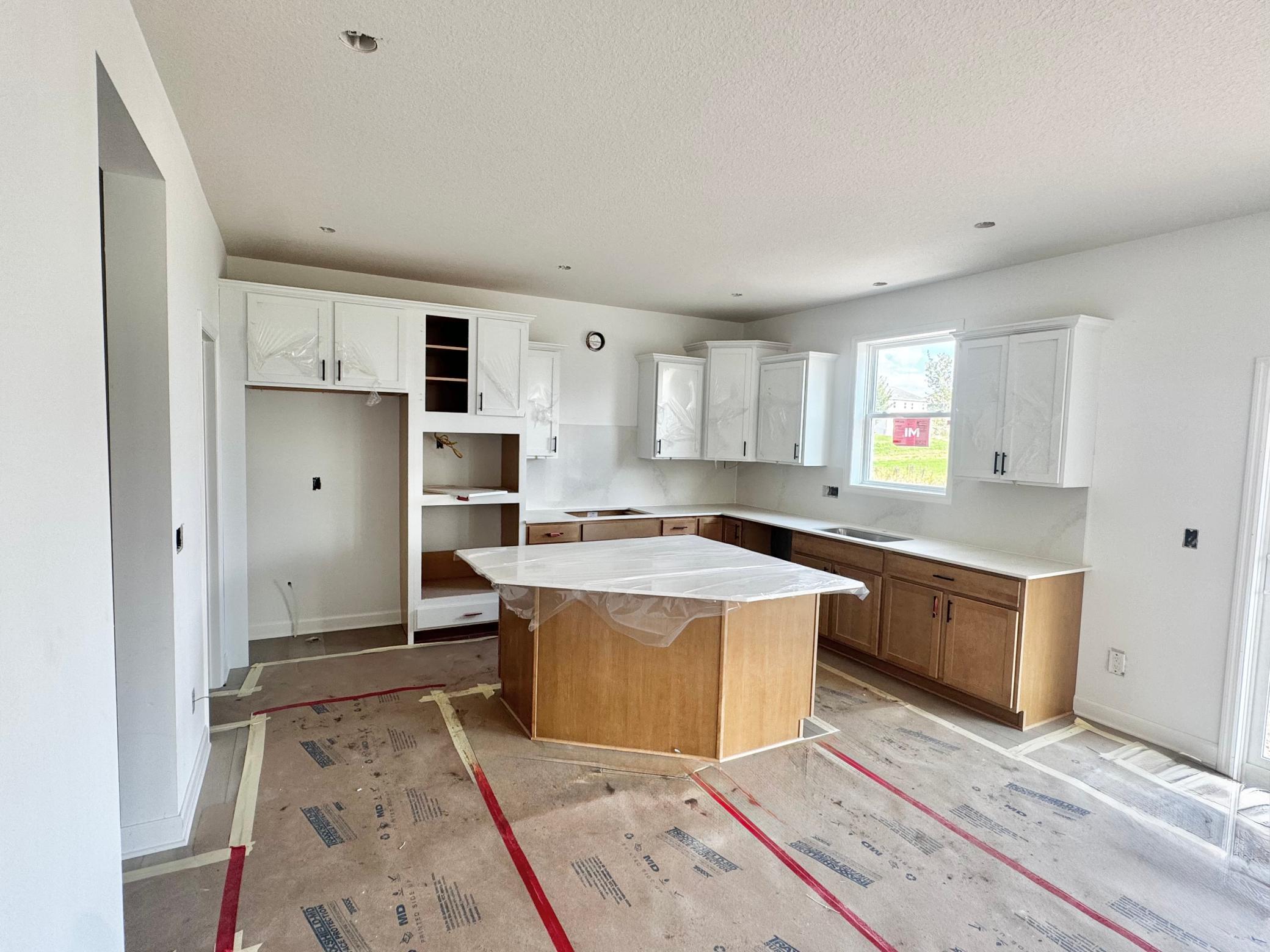 (Photo is of the actual home in progress.)