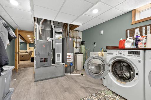 Updated HVAC, water heater, and a utility sink.