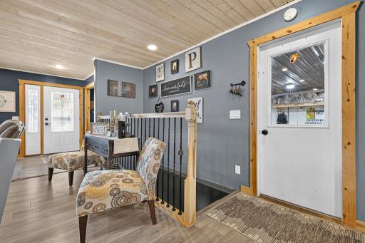 Direct access from garage into interior of home.