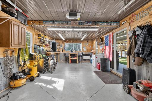 Yes, perfect spot to hang out, work on projects, park the golf cart, you name it!