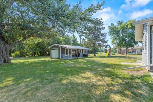 The detached shed is heated, cooled, essentially fully finished... amazing space to entertain, watch football, have a workshop, or park the toys!
