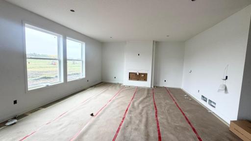 (Photo is of the actual home in progress.)