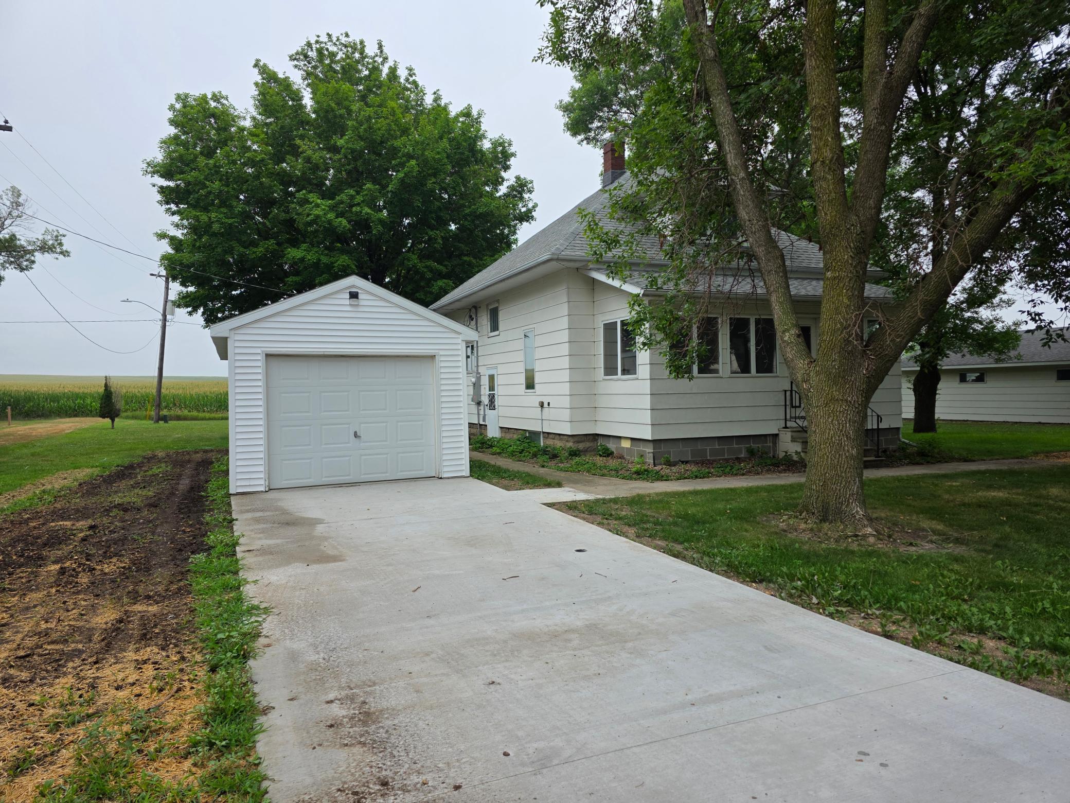 New cement driveway