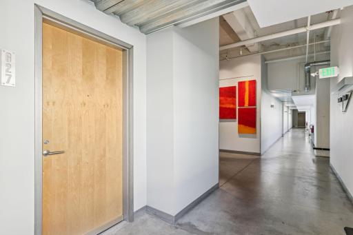 Conveniently located next to the elevator, an easy hop to the rooftop deck.