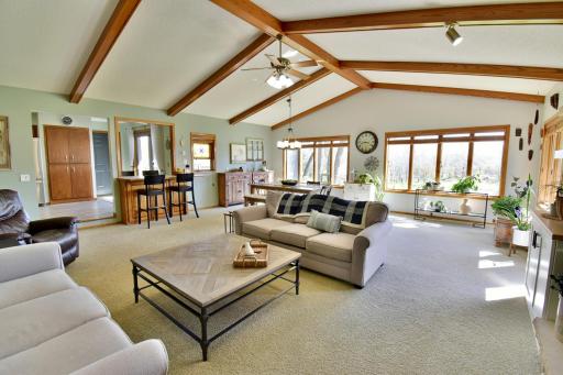 Large windows with Natural light coming in