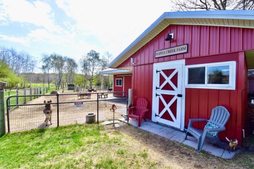 Barn and fenced area