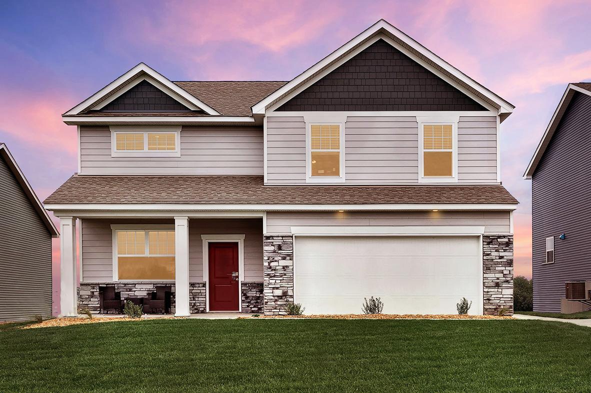 The Hudson. Model home shown. Exterior colors and finishes may vary.