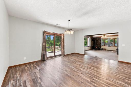 Dining room open to living room