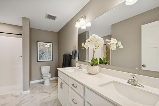 Primary bath - photo is of model home for illustrative purposes