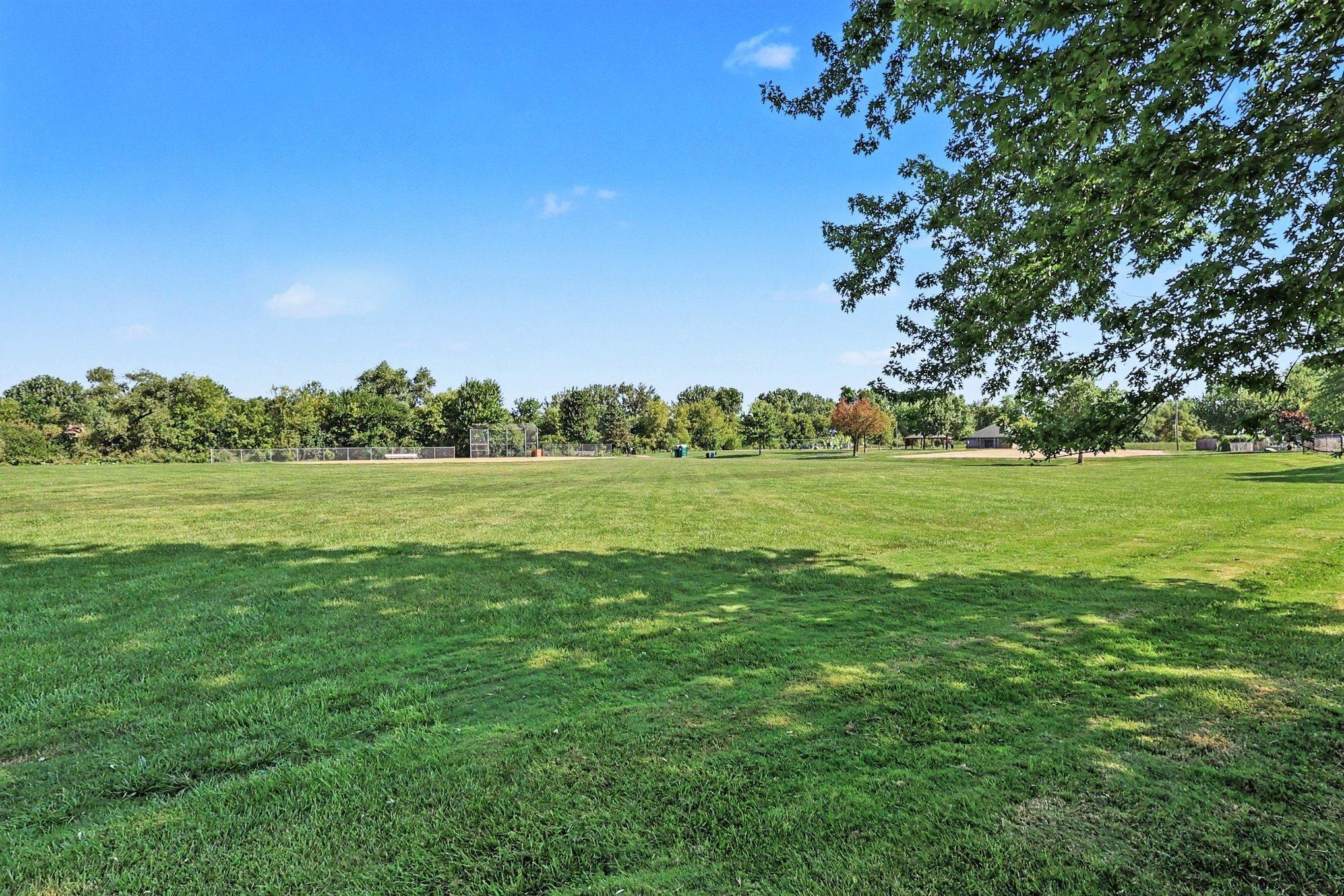 View of Foxborough Park from deck